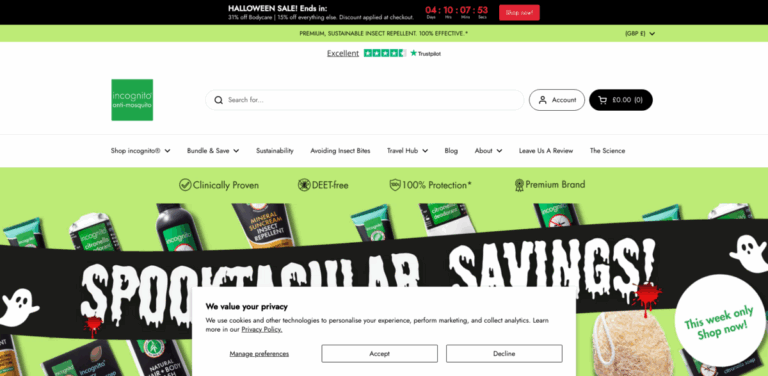 INCOGNITO® UK: Natural Insect Repellent for Family and Travel