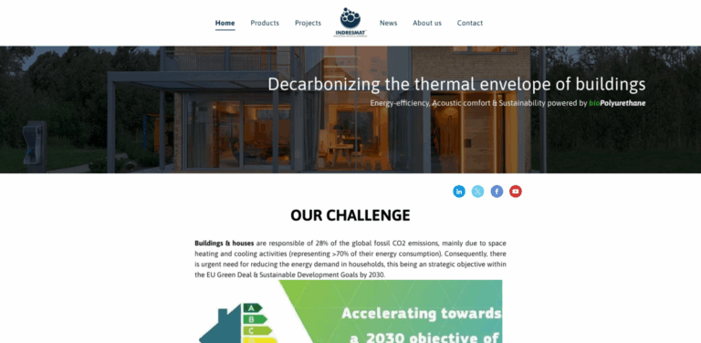 INDRESMAT: Enhancing Building Efficiency with Biobased Polyurethane