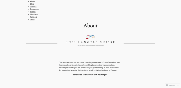 InsurAngels Suisse: A Business Angels Network for Insurance Innovation