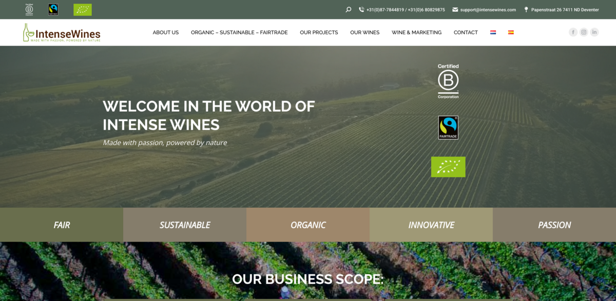 sustainable organic wines