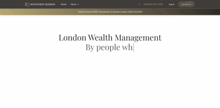 Investment Quorum: Tailored Wealth Management and Financial Planning in London