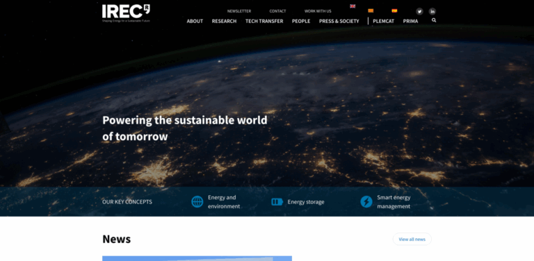 IREC: Catalonia Institute for Energy Research and Sustainable Solutions
