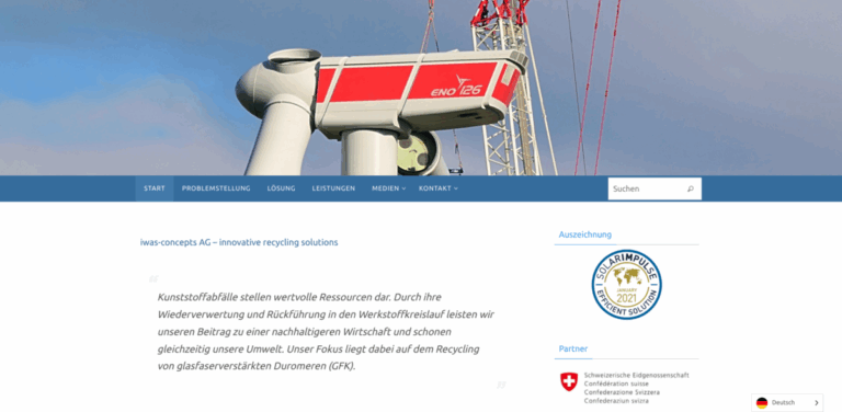 IWAS-CONCEPTS AG: Innovative Recycling Solutions for GFRP Waste