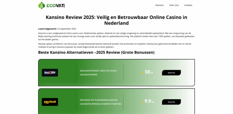 Kansino: A Premier Online Casino Experience in the Dutch Market