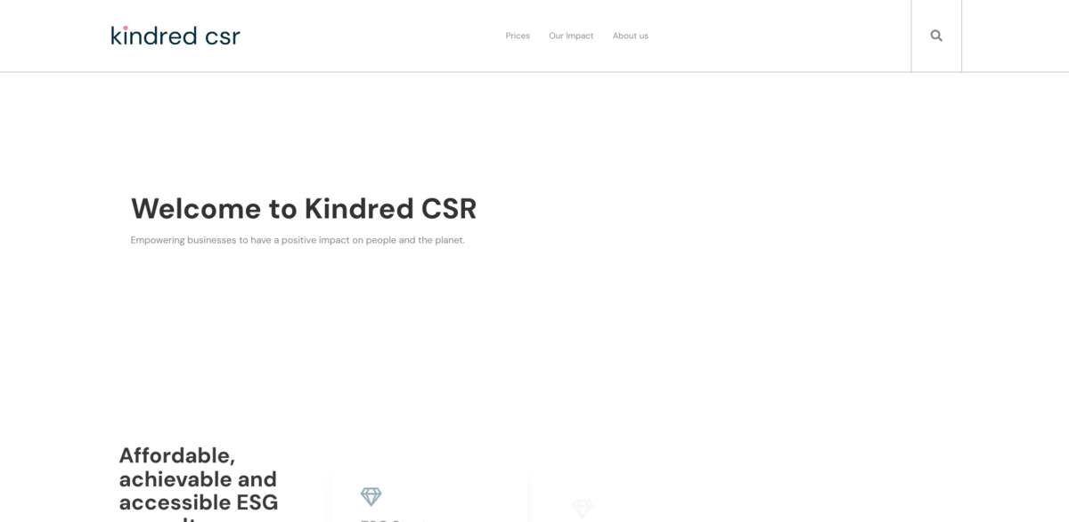 Kindred CSR ESG support