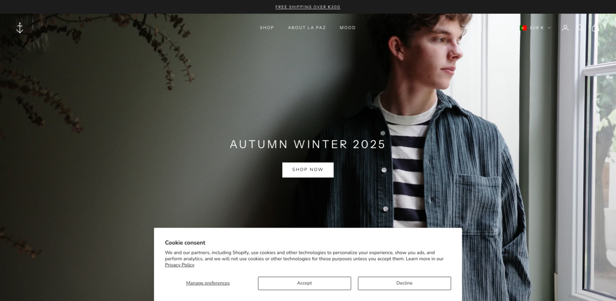 La Paz menswear sustainability