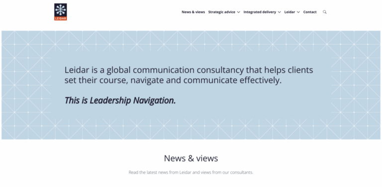 Leidar: A Global Communication Consultancy for Effective Leadership Navigation
