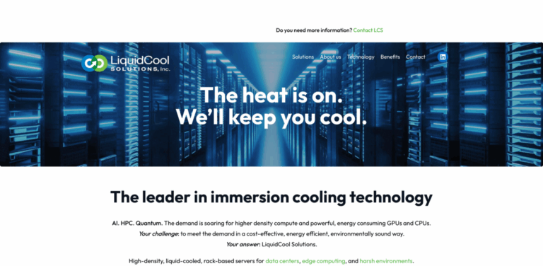 LiquidCool Solutions: Advanced Immersion Cooling for Data Centers