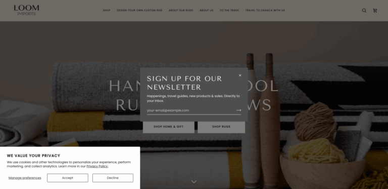 LOOM Imports: Handwoven Ethical Wool Rugs and Home Decor