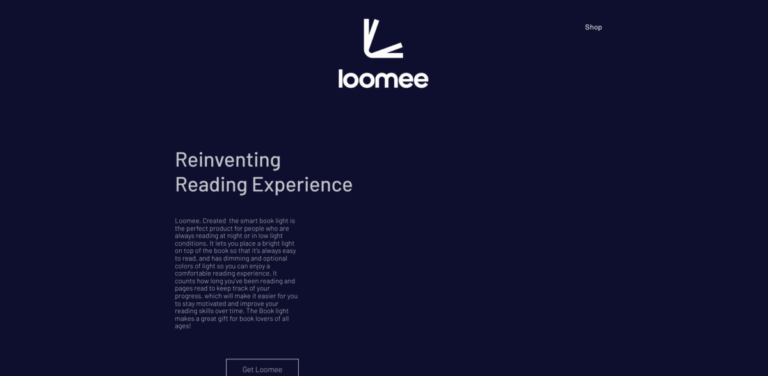 Loomee: Smart Book Light Enhancing Your Reading Experience
