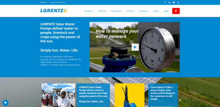 LORENTZ: Efficient Solar Water Pumps for Sustainable Water Solutions