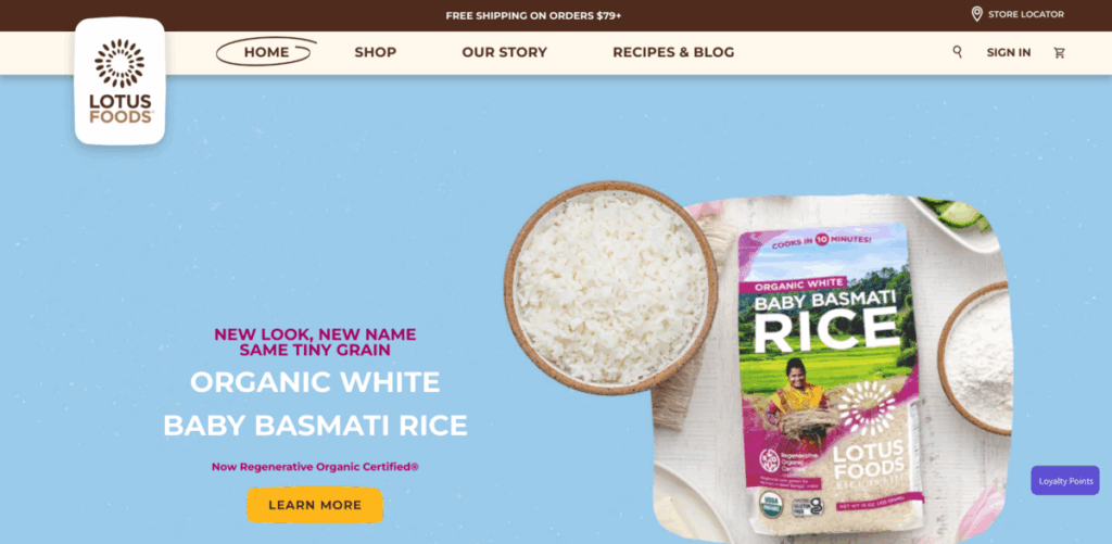 View of Discover Lotus Foods: Sustainable Rice Farming and Global Impact