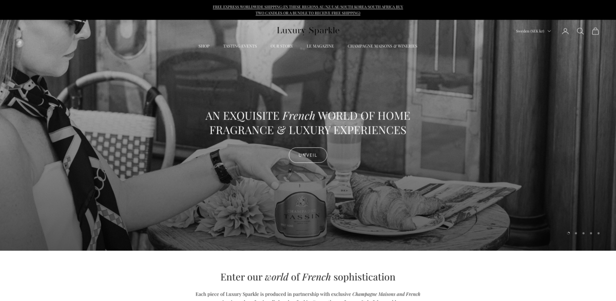 Luxury Sparkle home fragrance