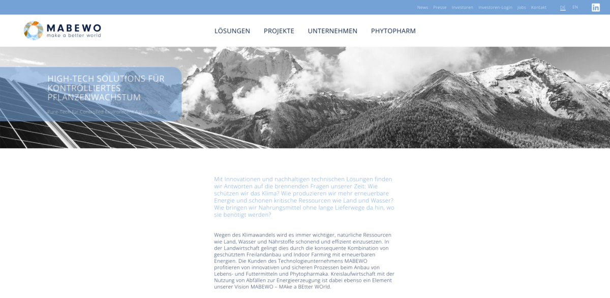 MABEWO sustainable agriculture