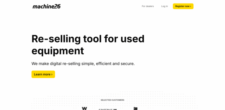 Machine26: Simplifying the Trade of Used Construction Machinery