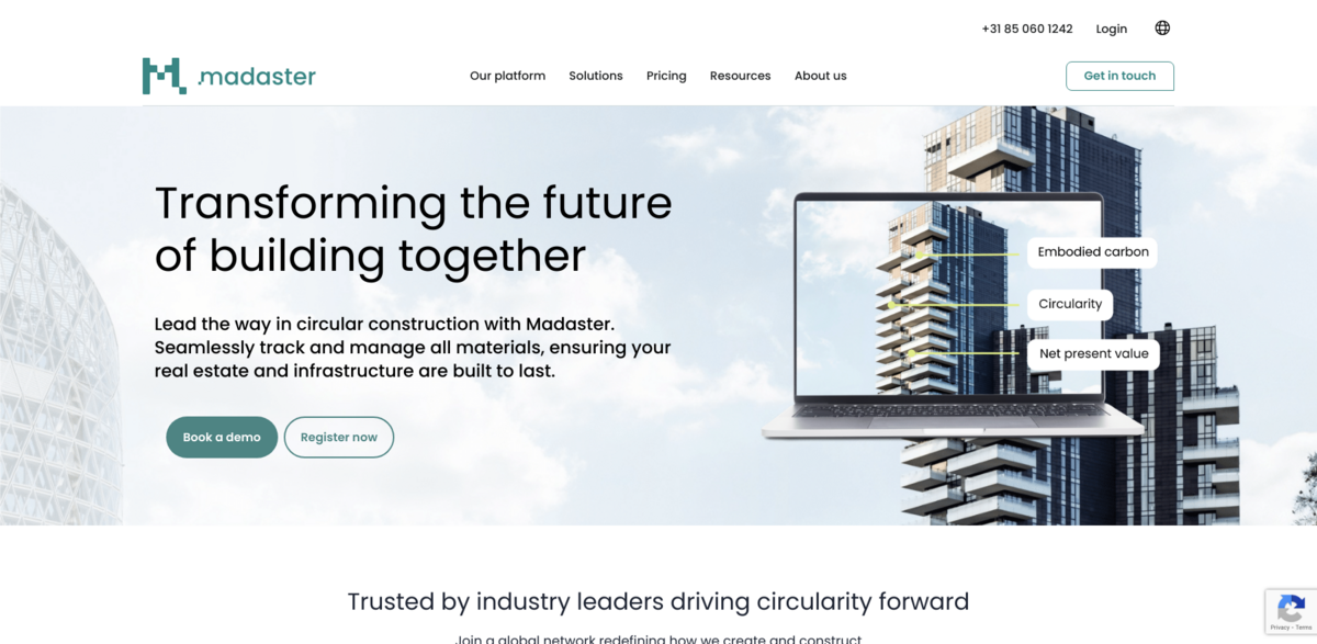 Madaster: Transforming Construction with Material Transparency and Circularity