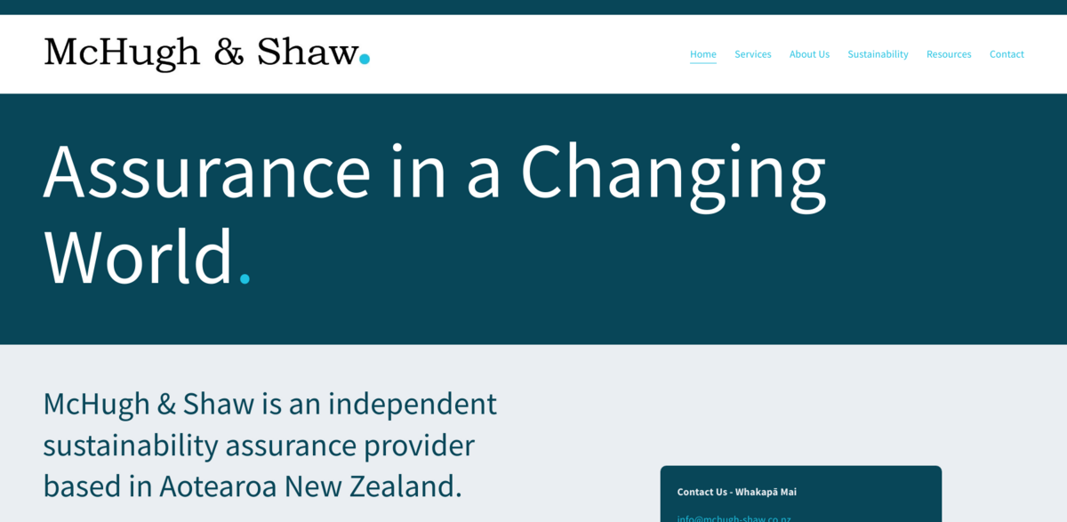 sustainability assurance New Zealand