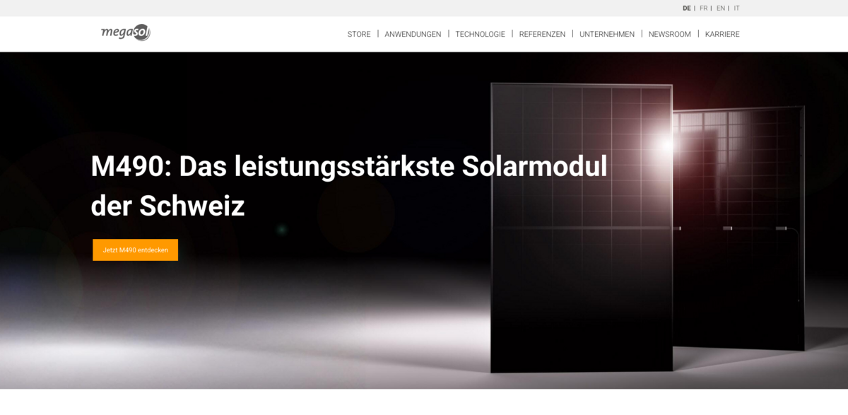 Megasol Energie AG photovoltaic solutions