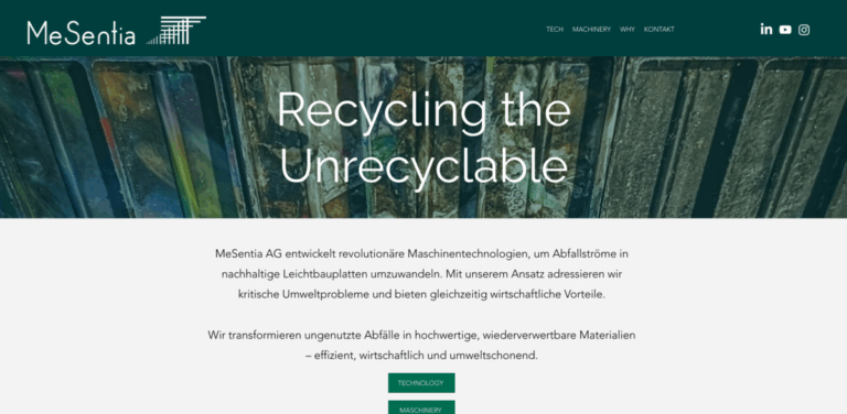 MeSentia AG: Transforming Waste into Sustainable Lightweight Panels