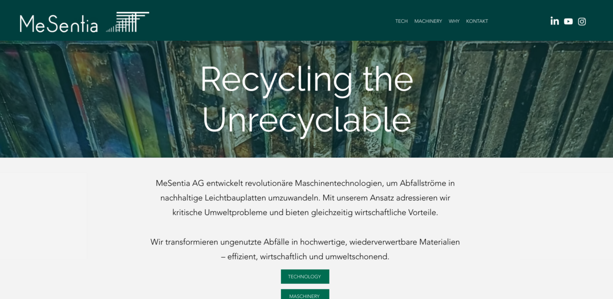MeSentia AG recycling technology