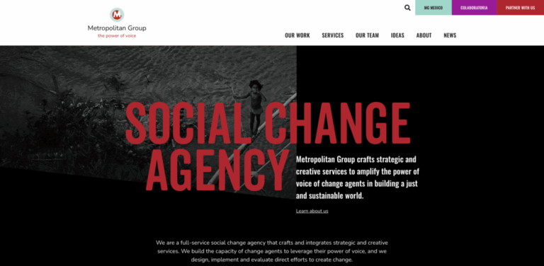 Metropolitan Group: A Social Change Agency Amplifying Voices for Impact