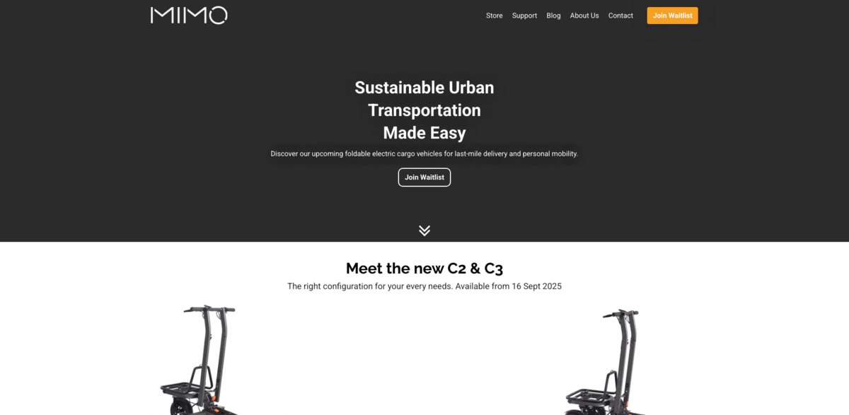 MIMO Motor electric cargo vehicles