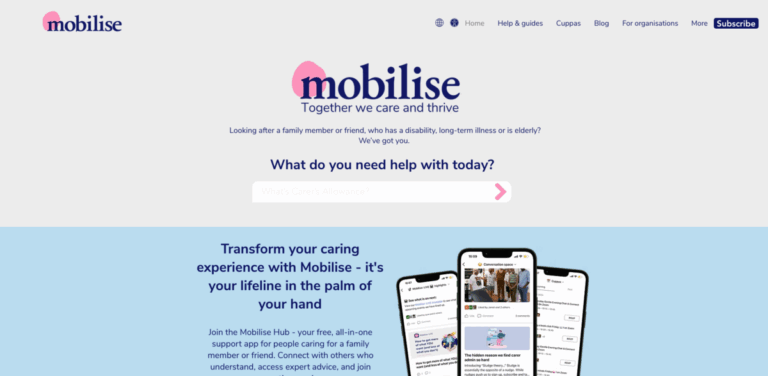 Mobilise: A Digital Platform Supporting Unpaid Carers in the UK