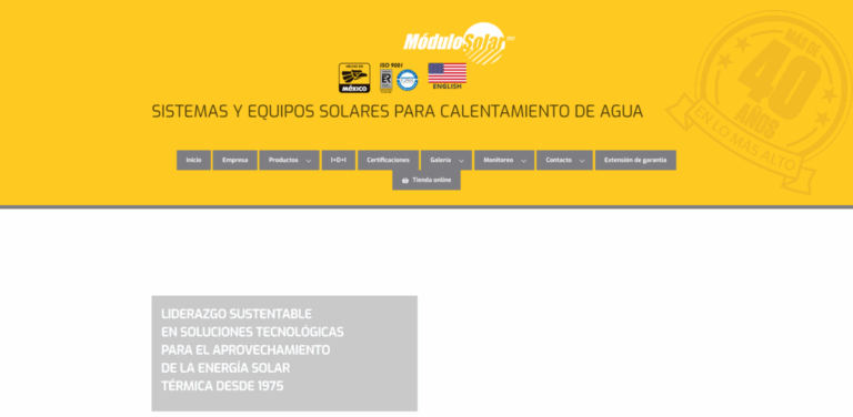 Módulo Solar: Leading Provider of Solar Water Heating Solutions in Mexico