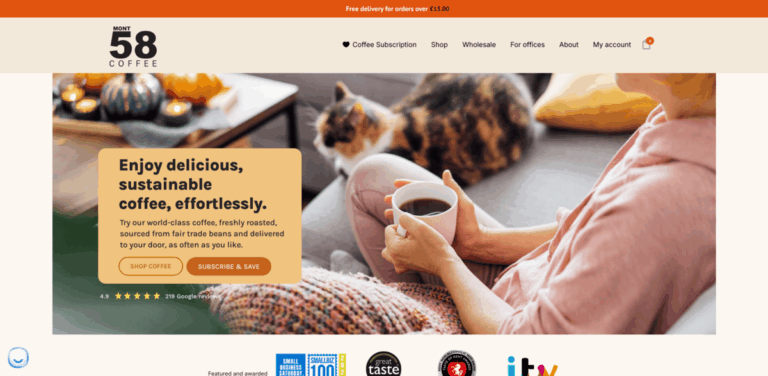 Mont58 Coffee: Sustainably Sourced Beans Delivered to Your Door