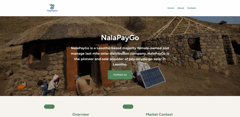 NalaPayGo: Affordable Solar Solutions for Rural Lesotho