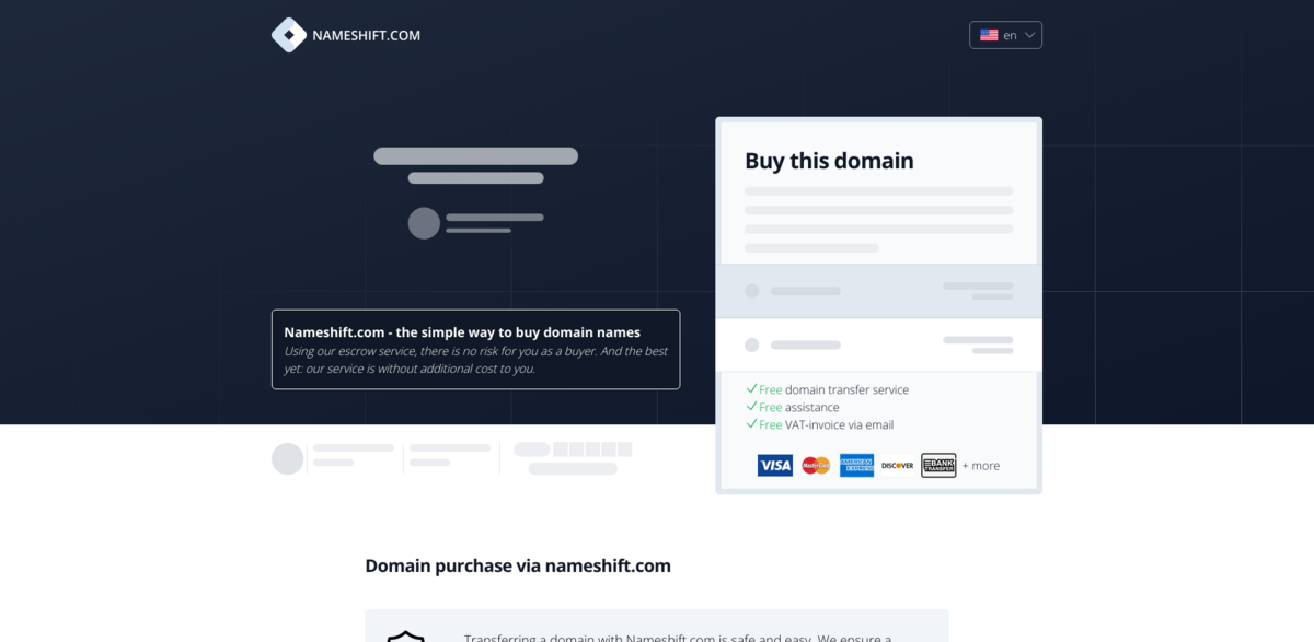 Nameshift domain buying selling