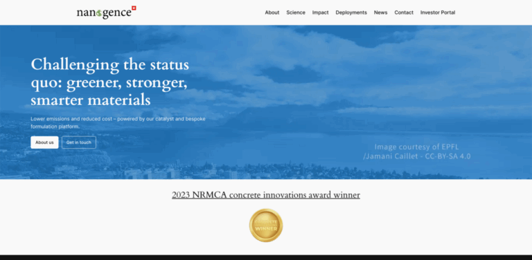 Nanogence: Transforming Construction with Sustainable Cement Technology