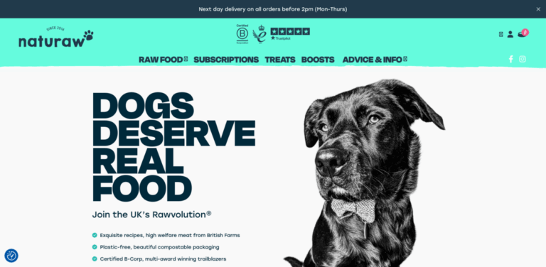 Naturaw: Premium Raw Dog Food Crafted with Care and Sustainability