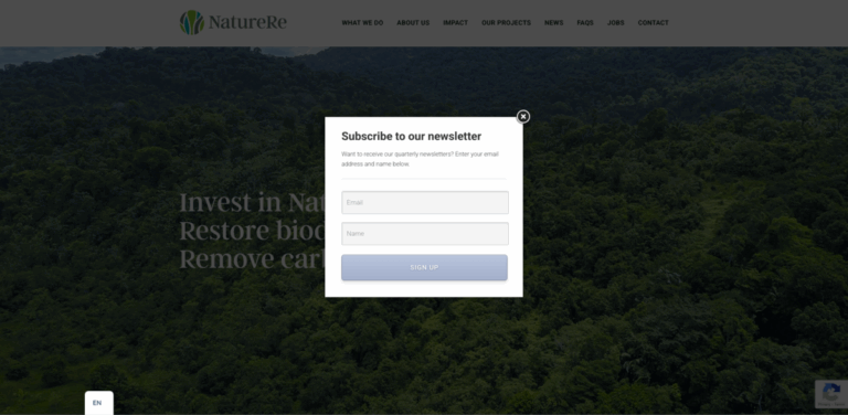 NatureRe: Investing in Nature for Carbon Removal and Biodiversity Restoration