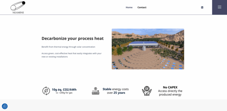 Neamine: Decarbonizing Industrial Process Heat with Solar Thermal Energy