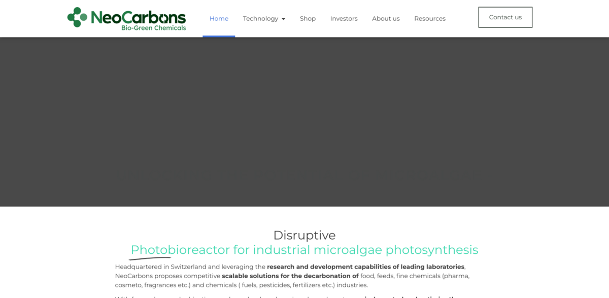NeoCarbons CO2 recycling technology