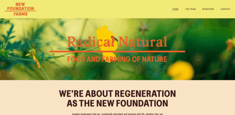 New Foundation Farms: Regenerating Food Systems for a Sustainable Future