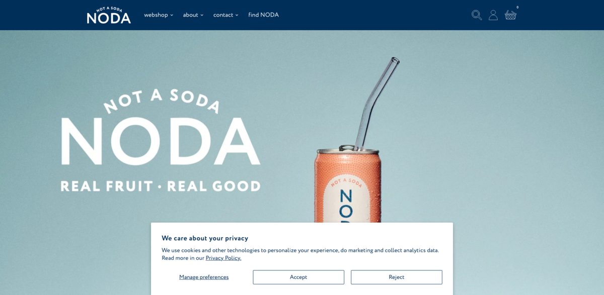 NODA sparkling water
