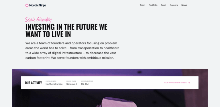 NordicNinja: Investing in Sustainable Startups for a Greener Future