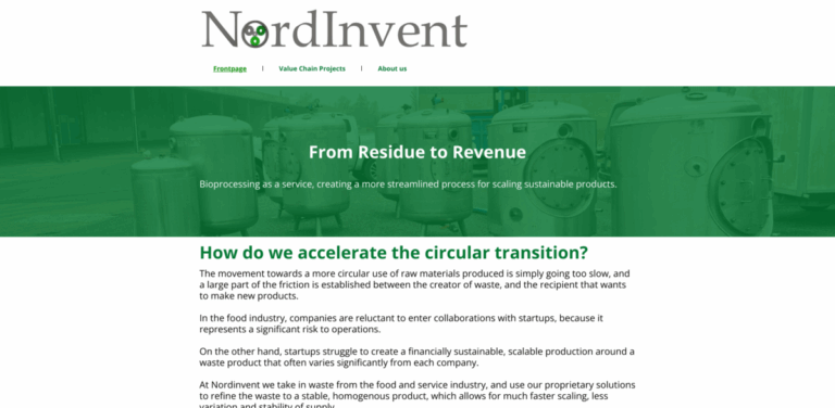 Nordinvent: Transforming Waste into Valuable Products for a Sustainable Future