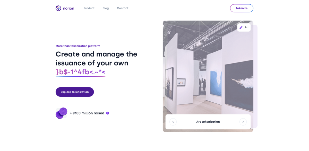 Norion tokenization platform