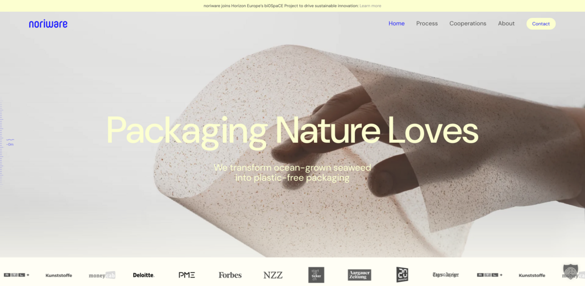 Noriware sustainable packaging