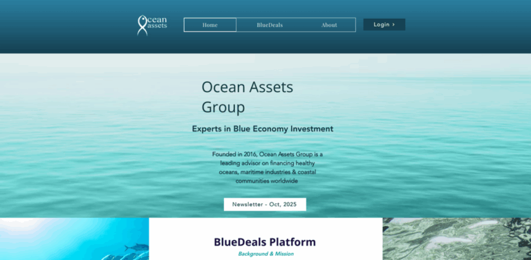 Ocean Assets Group: Connecting Investors with Blue Economy Projects