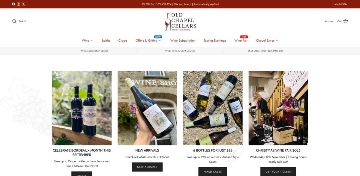 independent wine merchant Truro