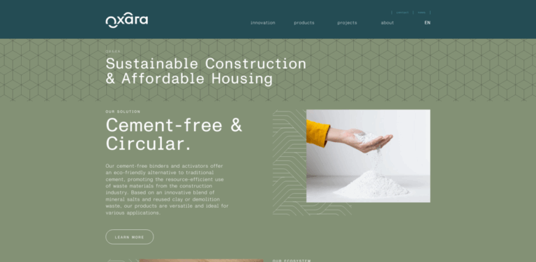 Oxara: Sustainable Building Solutions with Cement-Free Materials