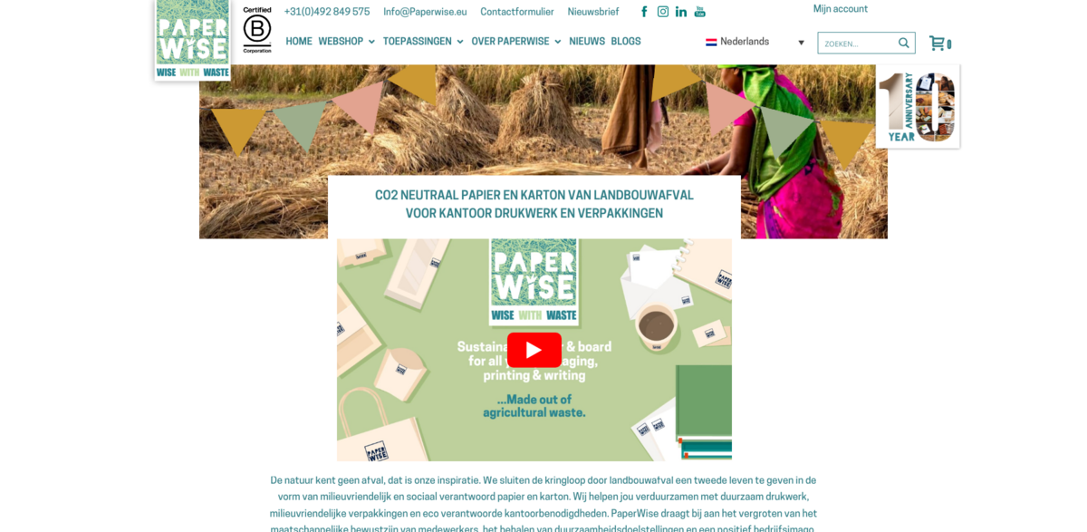 PaperWise sustainable paper