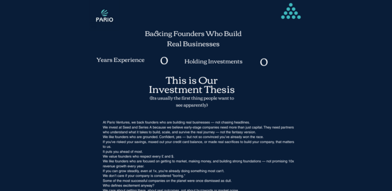 Pario Ventures: Supporting Founders in Building Sustainable Businesses