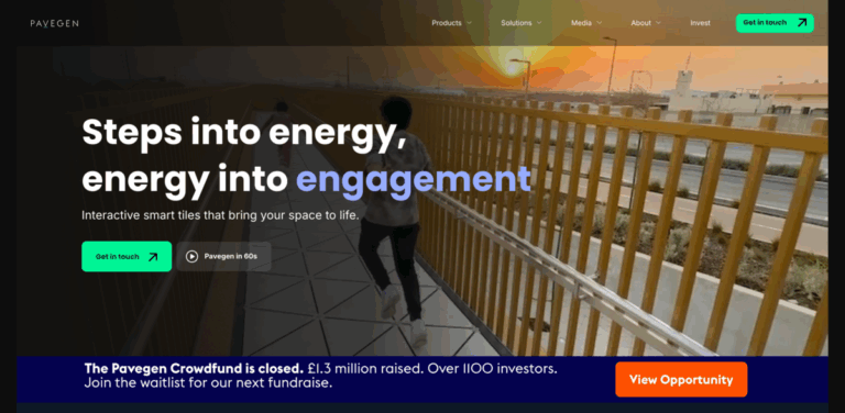 Pavegen: Transforming Footsteps into Energy and Data