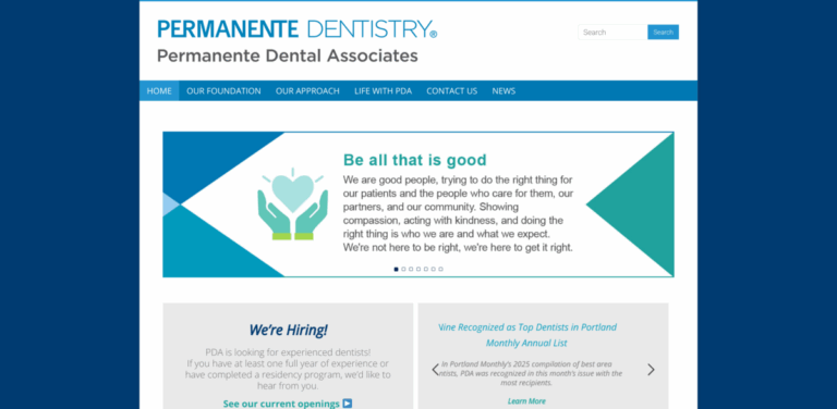 Permanente Dental Associates: Comprehensive Dental Care for Total Health