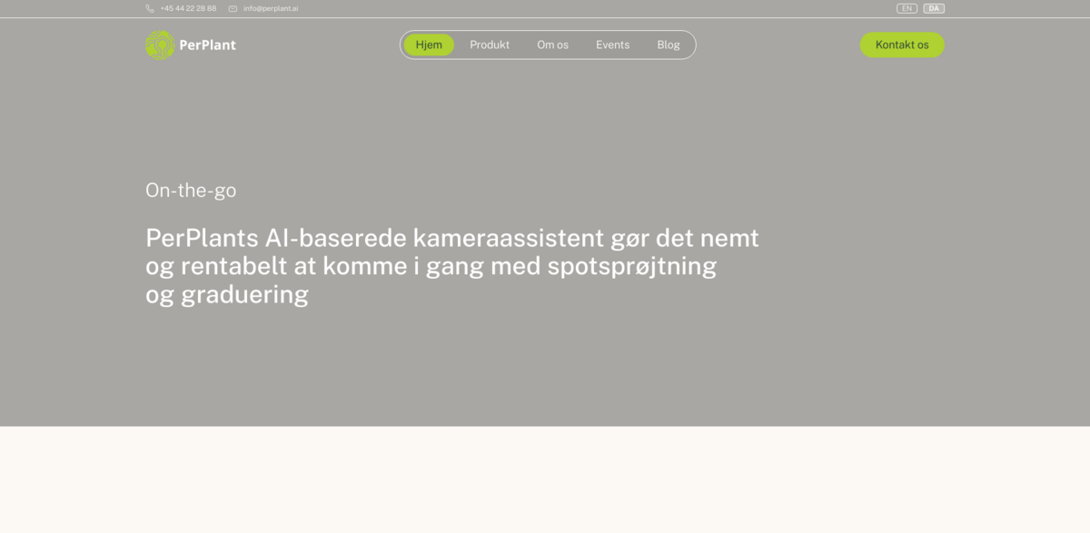 PerPlant AI-driven camera assistant